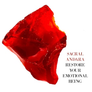 ANDARA CRYSTAL Orange SACRAL Authentic Mt Shasta Andara Emotional Encoded/Recovery Metaphysical, Authentic, Shield Gift for Her/Him #480