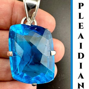 ANDARA CRYSTAL NECKLACE  Silver Necklace Encoded for Pleaidian Starseeds Crystal Jewelry Authentic Andara. Gift for Her Mt, Shasta #1282