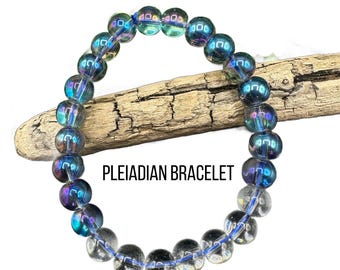 Andara Armband Decodiert Für Pleaidian Sternensamen, Quarz. authentische blaue Mt Shasta Andara Beads #R