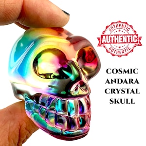 Andara Crystal Skull,  Cosmic Andara. Crystal Encoded, With Certificate Starseed Crystals  SELF CARE Metaphysical Spiritual Gift #317B