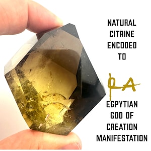 Citrine Smoky Quartz Crystal Freeform. AAA Grade  Encoded  By Egyptian High Priestess to RA, NATURAL Citrine, Manifestation, Cleansing #415B
