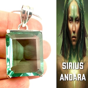ANDARA CRYSTAL NECKLACE Encoded for Sirius Starseeds Get Encodeds/Downloads Authentic Andara. Silver Gift for Her/Him Spiritual #1829