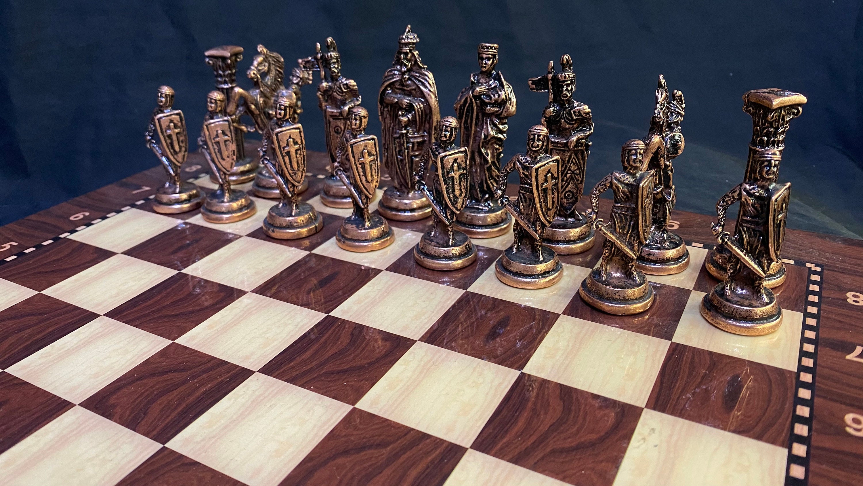 Pewter Chess Set for sale Only 3 left at 75