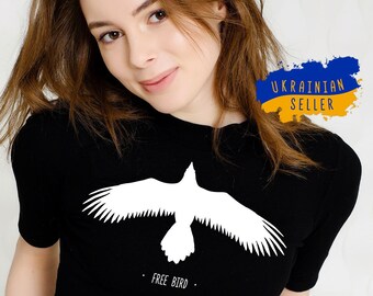 Free bird | Unisex t-shirt | Ukrainian Seller | Ukrainian Business | By Ukrainians | Ukrainian Seller