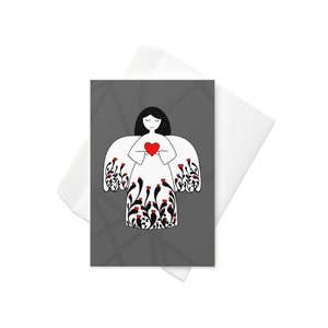 Anjo do amor - Cartão ucraniano - Cartão de caridade - Apoie a Ucrânia - Fabricado na UA