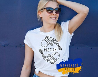 Fish and passion  | Unisex t-shirt | Ukrainian Business | By Ukrainians | Ukrainian Seller