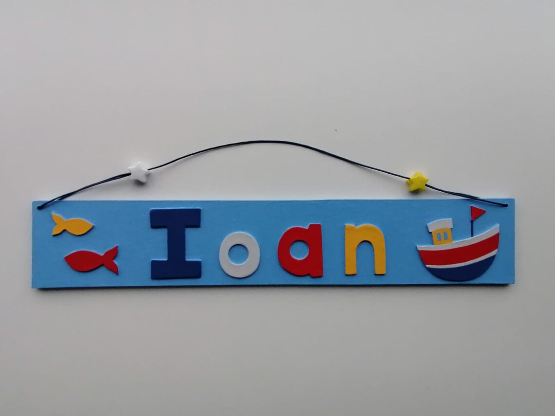 Personalised Boat Name Plate Etsy