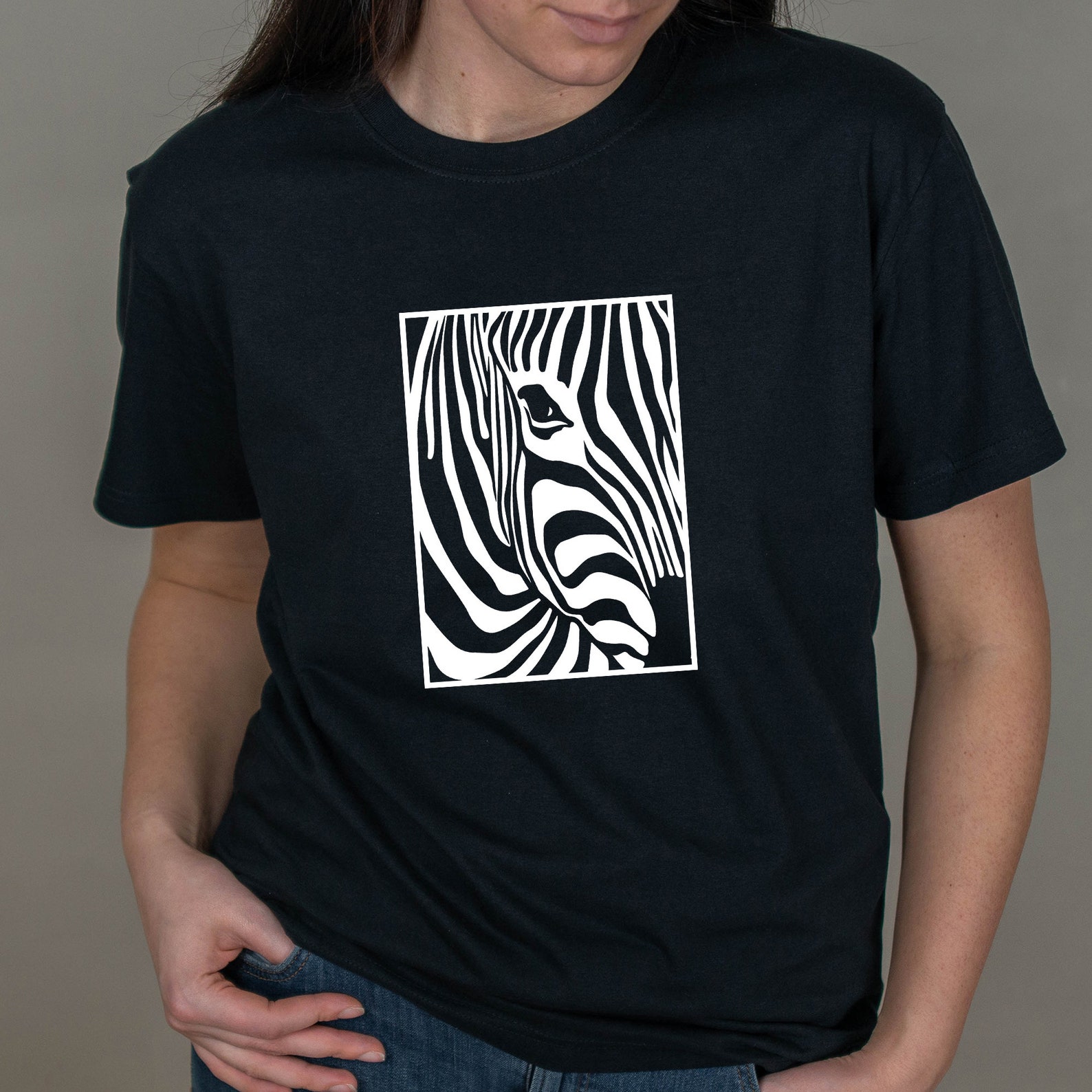 Zebra Print Tshirt / Zebra Lover Fan Tee / Zebra Art Shirt Etsy