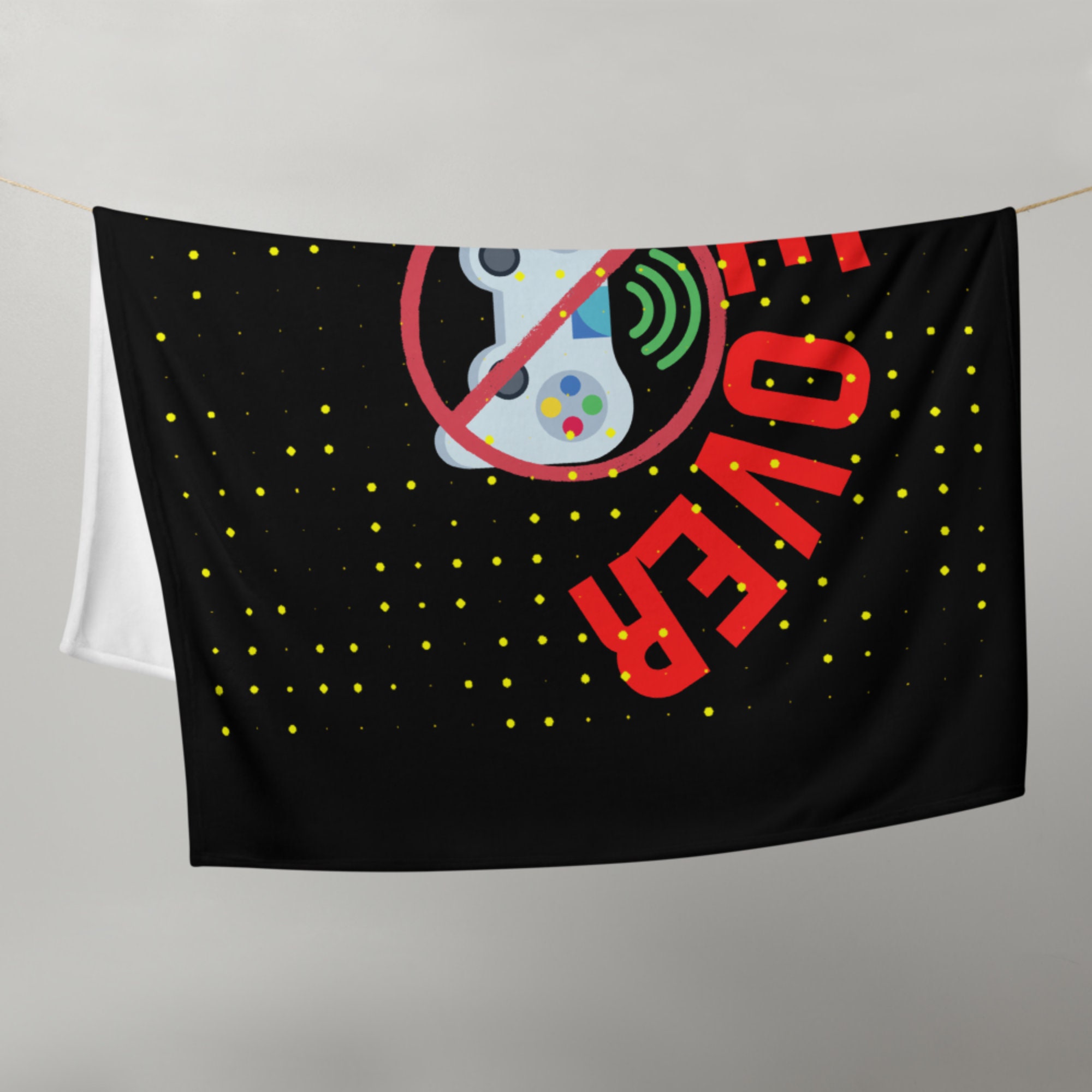 Game Over Blanketkids gaming blanket video game blanket Etsy