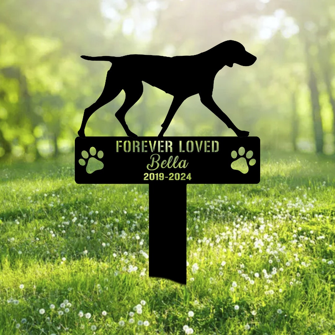 Custom Treeing Walker Coonhound Dog Metal Memorial Garden Stake