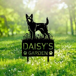 Custom Canaan Dog Metal Memorial Garden Stake Personalized Pet Grave Marker Name Sign Remembrance Stake Decor Sympathy Dog Loss