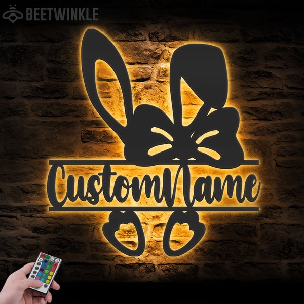 Rabbit Metal Wall Art Etsy