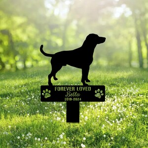 Custom Harrier Dog Metal Memorial Garden Stake Personalized Pet Grave Marker Name Sign Remembrance Stake Decor Sympathy Dog Loss Christmas