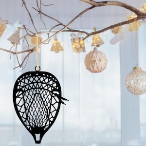 Lacrosse Goalie Stick Metal Ornament Lacrosse Sign Lacrosse Christmas Ornament Lacrosse Christmas Tree Ornaments Lacrosse Ornament