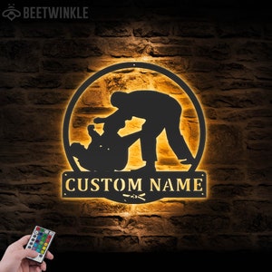 Custom Brazilian Jiu Jitsu Metal Wall Art with LED Light Personalized BJJ Jiu-Jitsu Name Sign Home Decor JiuJitsu Room Decoration Man Cave