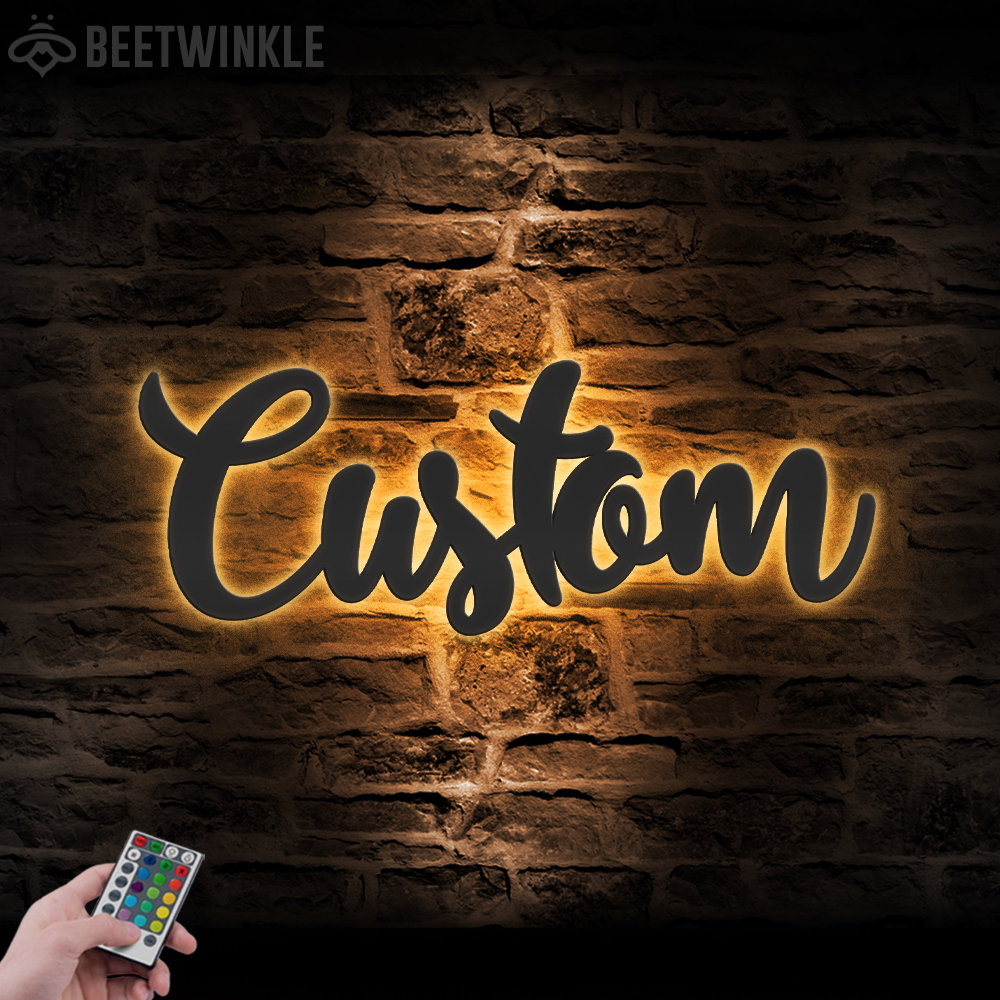 Lighted words wall sale art
