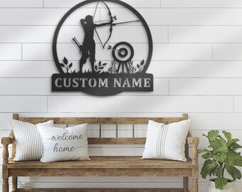 Custom Archery Metal Wall Art LED Light Personalized Archer Name Sign Home  Decor Shoot Bow Target Decoration Birthday Xmas Dad Gift for Kids -  UK