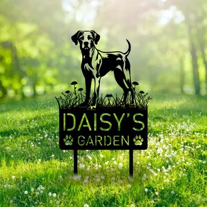 Custom Harrier Dog Metal Memorial Garden Stake Personalized Pet Grave Marker Name Sign Remembrance Stake Decor Sympathy Dog Loss