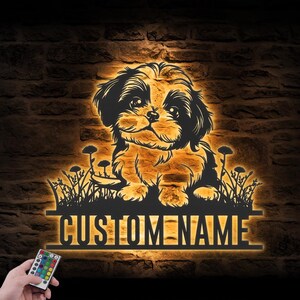 Shih Tzu Light up Wall Sign Neon Like Shih Tzu Night Light Edge Lit LED Shih Tzu Light Art Dog Decorations Shih Tzu Decor Etsy New Zealand