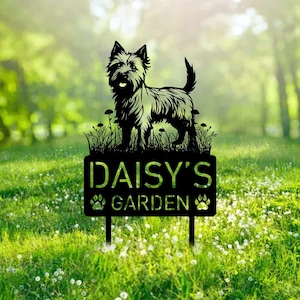 Custom Australian Terrier Dog Metal Memorial Garden Stake Personalized Pet Grave Marker Name Sign Remembrance Stake Decor Sympathy Dog Loss
