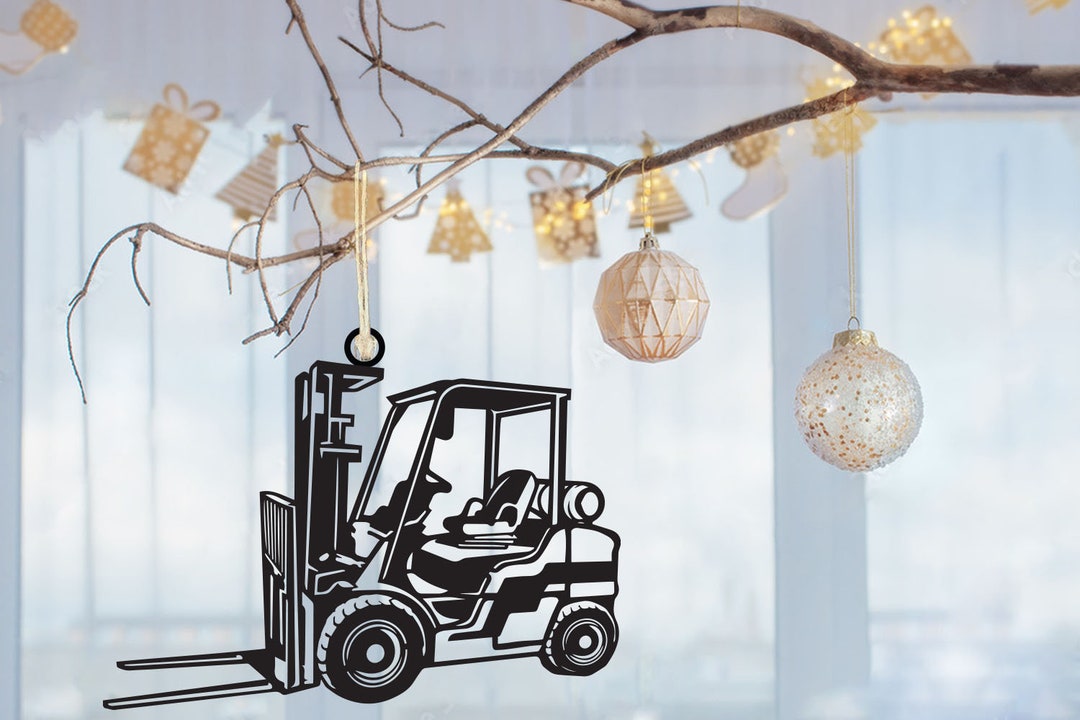 Forklift Metal Ornament Forklift Sign Forklift Christmas Ornament