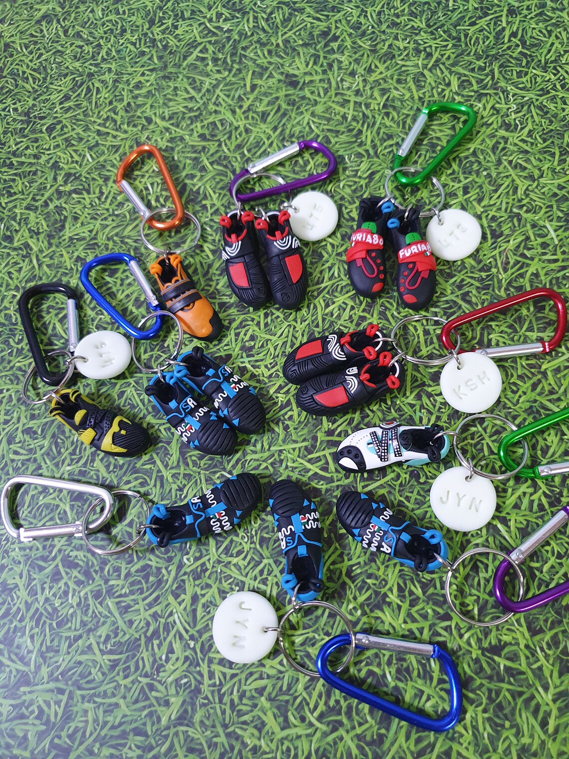 CUSTOM ORDER Climbing Shoes Carabiner Keychain With Custom Etsy