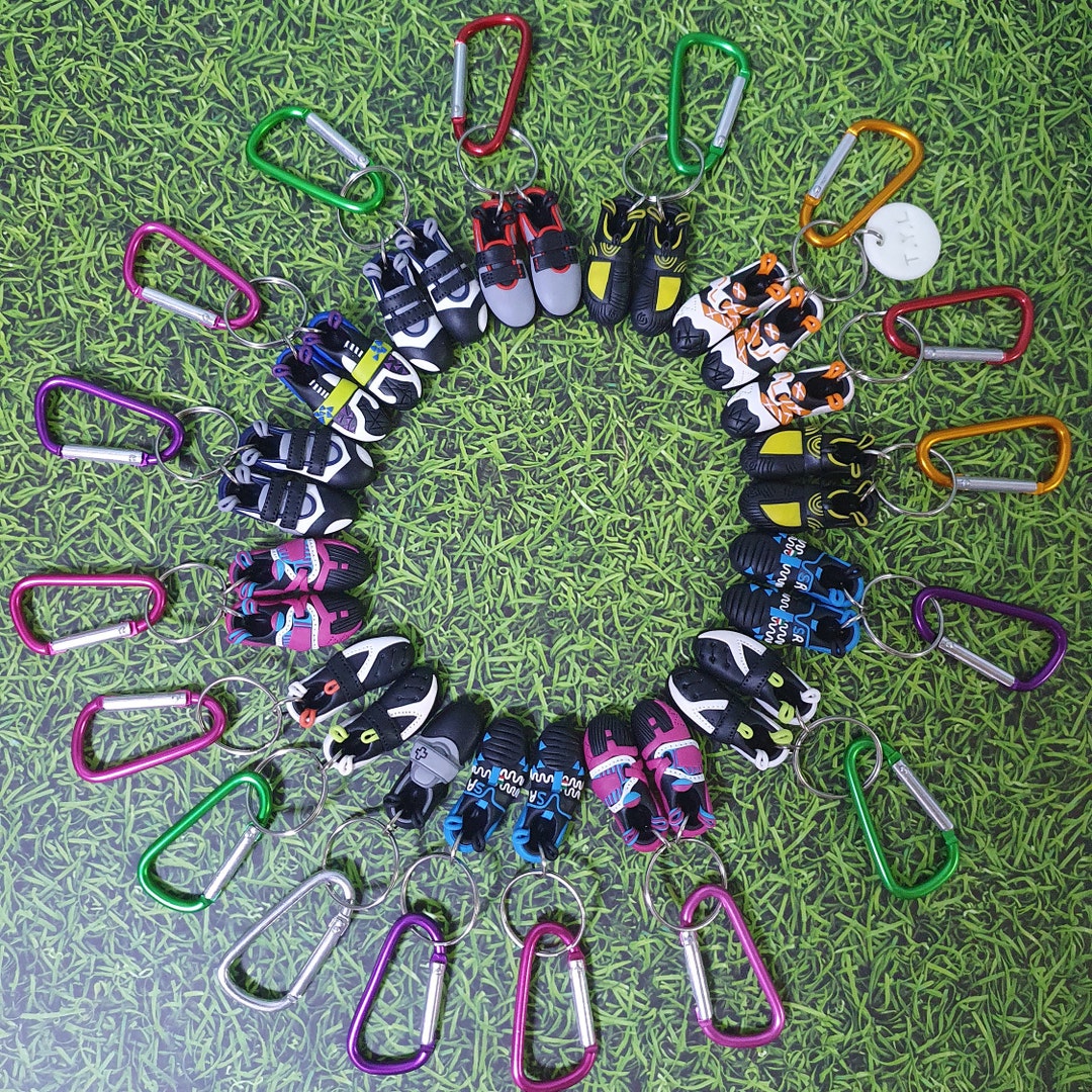 CUSTOM ORDER Climbing Shoes Carabiner Keychain, With Custom Name