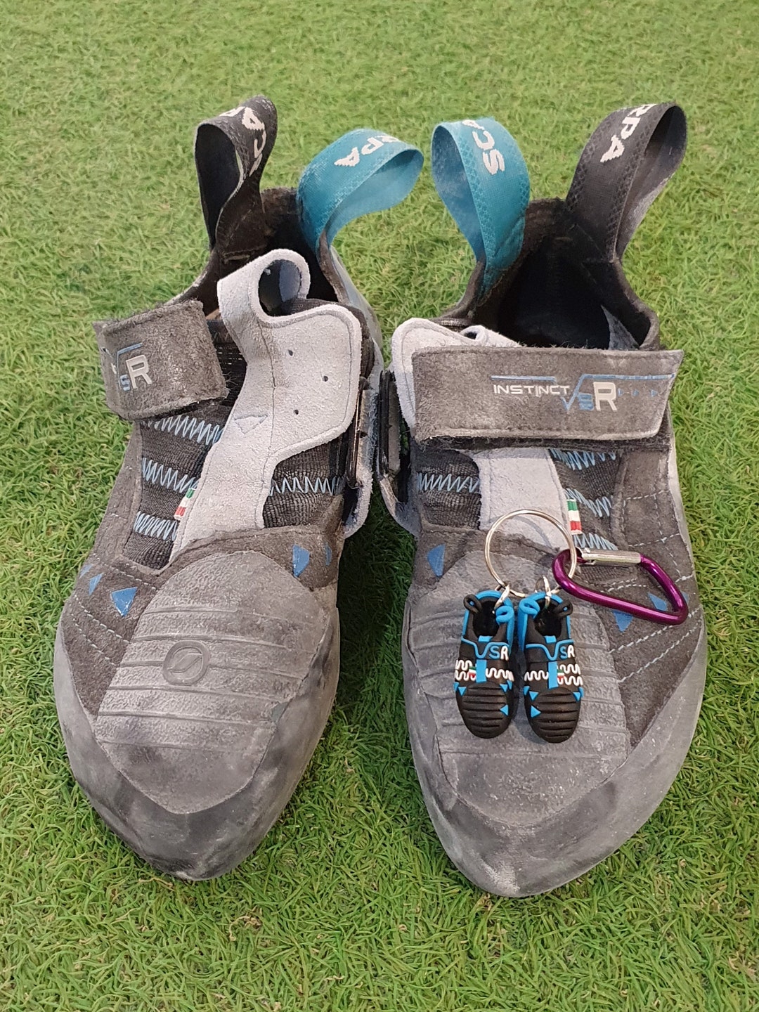 Climbing Shoes Carabiner Keychain With Custom Namescarpa Etsy