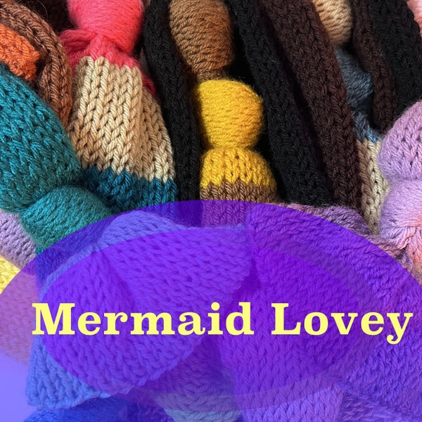 Mermaid Lovey | Knot Doll | Hand Knit Toy