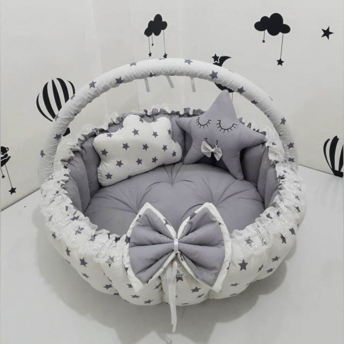 Personalized Baby Nest Double sided Baby sleep and Play Mat Etsy