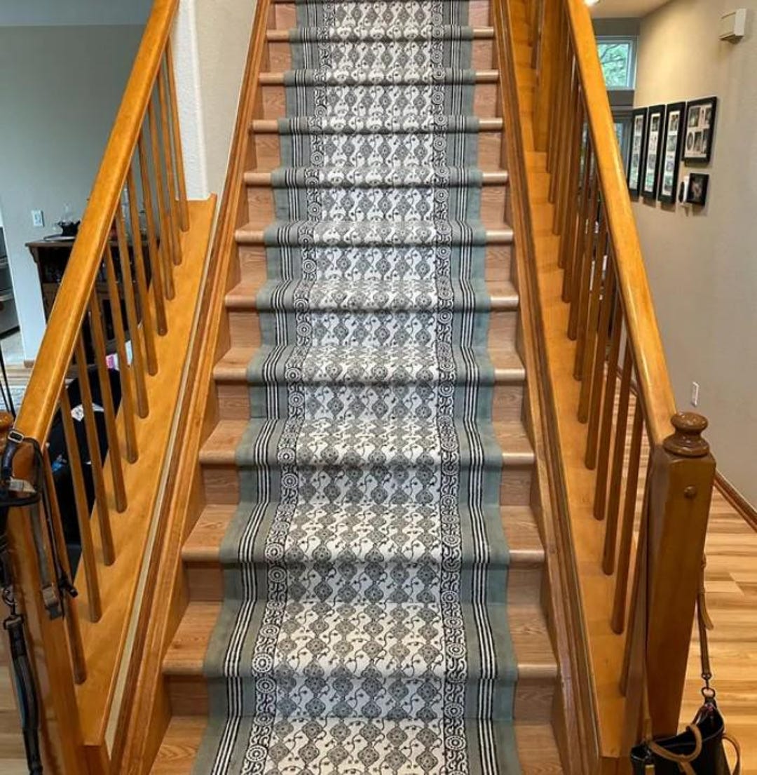 Buy Extra Large Runner Hand Block Print Carpet Cotton Bohemian Rug ...
