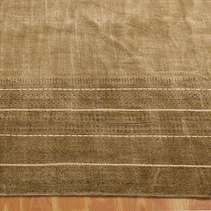Brown cotton kilim Square woven cotton rug Hand embroidery work cotton rug Living room kilim Square patio rug 3x3 5x5 9x9 7x7 12x12 feet rug