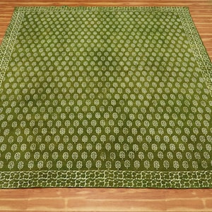 Alfombra de área de algodón, Alfombra hecha a mano, Alfombra impresa a mano, Alfombra exterior, 6x9 pies