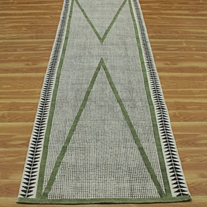 Extra large runner Green cotton rug Hallway runner rug Handmade rug Stair area rug Outdoor rug Custom rug Kitchen rug 2x20 3x18 4x40 feet