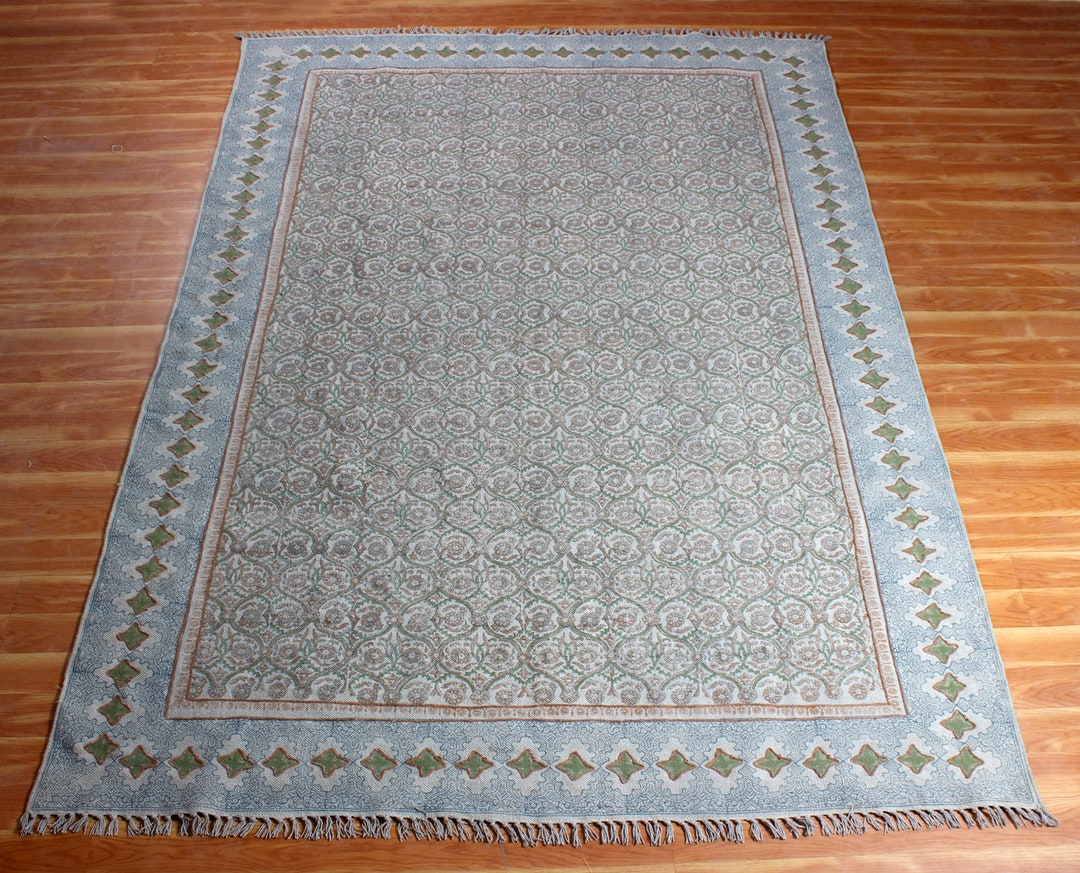 Brown and Gray Living Room Cotton Area Rug Bedroom Kitchen Etsy