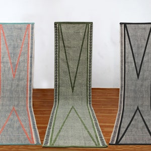 2.6x24 3x20Feet Hallway runner rug kilim cotton carpet Kitchen dining room rug Hand block printed area rug Stair runner rug Hand woven rug