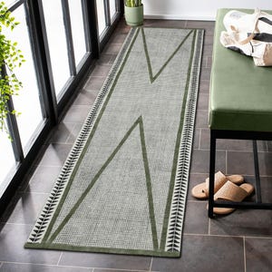 Handmade green hallway stair cotton runner durries block printed rug Custom living room area carpet  2.6x8 3x10 4x20 8x10 10x10 12x12 Feet