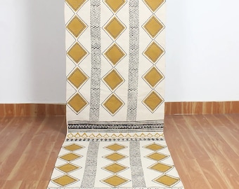 Indiase handgemaakte blok bedrukt vloerkleed | Marokko vloerkleed | Keukenkleed | Woonkamer Tapijt | Boheems vloerkleed 4x6 6x9, 9x12