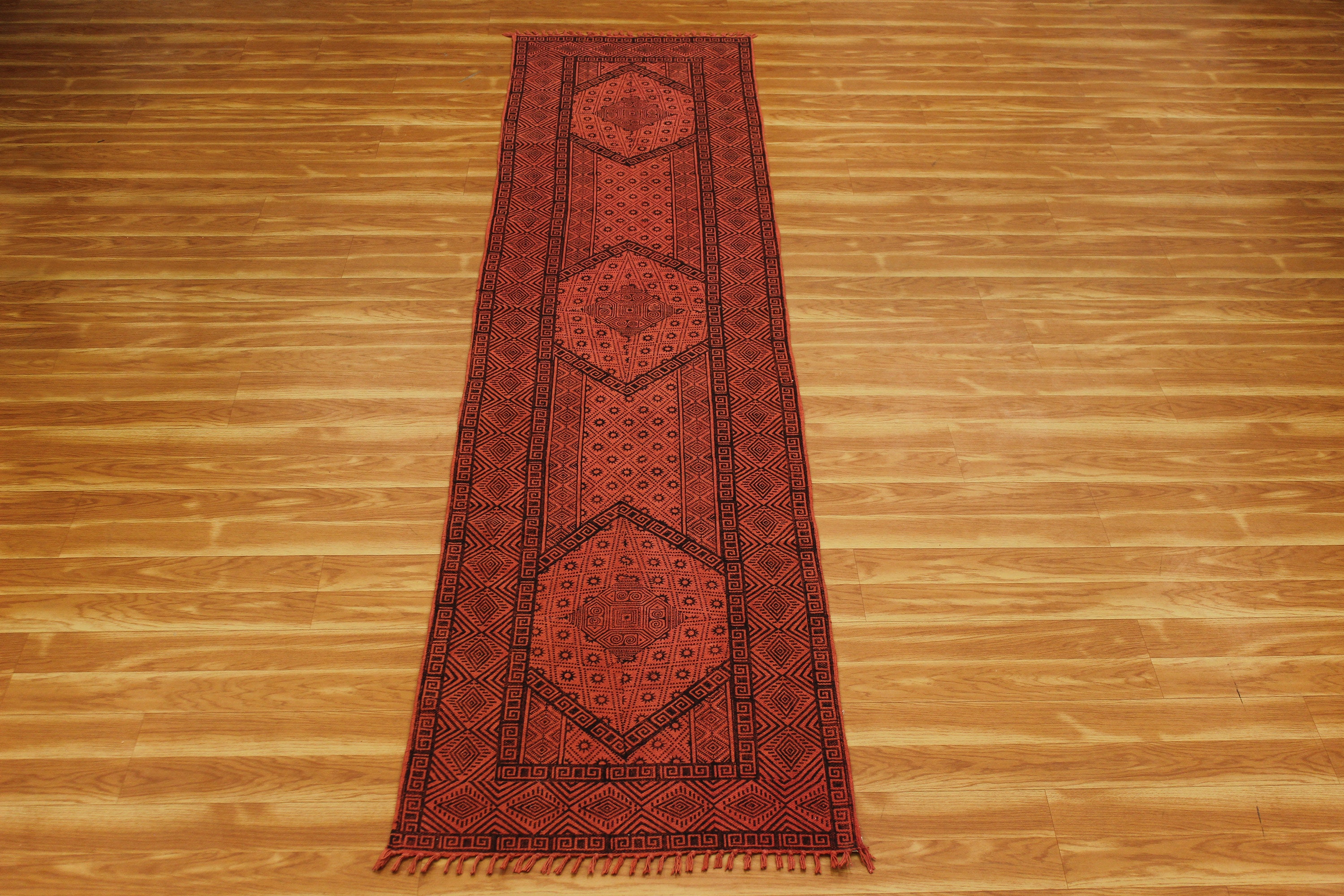 Red cotton Rug Hand-block Printed Rug Black area Runner Living room rug Kitchen Runner Stair Runner Yoga mat Square Rug 4x6 2.6x10 8x8 feet