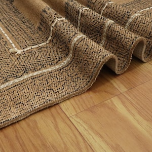 Large hallway stair runner Brown cotton runner rug Kitchen bathroom runner Entrance rug Large runner rug hand washable rug 2x13 2x18 3x12 ft
