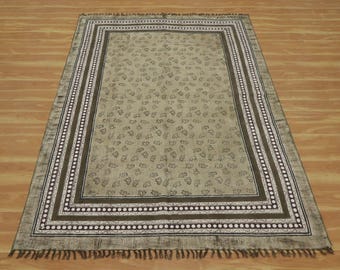 ヴィンテージラグ、トルコラグ、4x6 アクセントラグ、ウシャクラグ