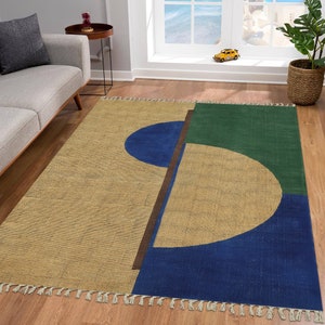 Hand block printed area rug Indian handmade cotton rug kitchen floor bedroom rug Outdoor garden yoga mat beach throw rug  4x6 5x8 9x12 feet