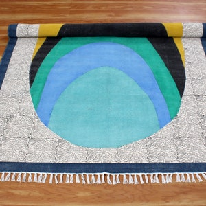 Indian Handmade cotton multicolor rug Home Decor Gift For Her Hallway Stair Rug Kilim Rug Boho Rug Floor Area Carpet 4x6 6x9 8x10 feet