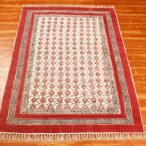 Hand block print rug Boho area rug Yellow rug Kitchen flatweave cotton rug Blue large rug Moroccan rug Living room rug 4x4 8x8 10x10 Square