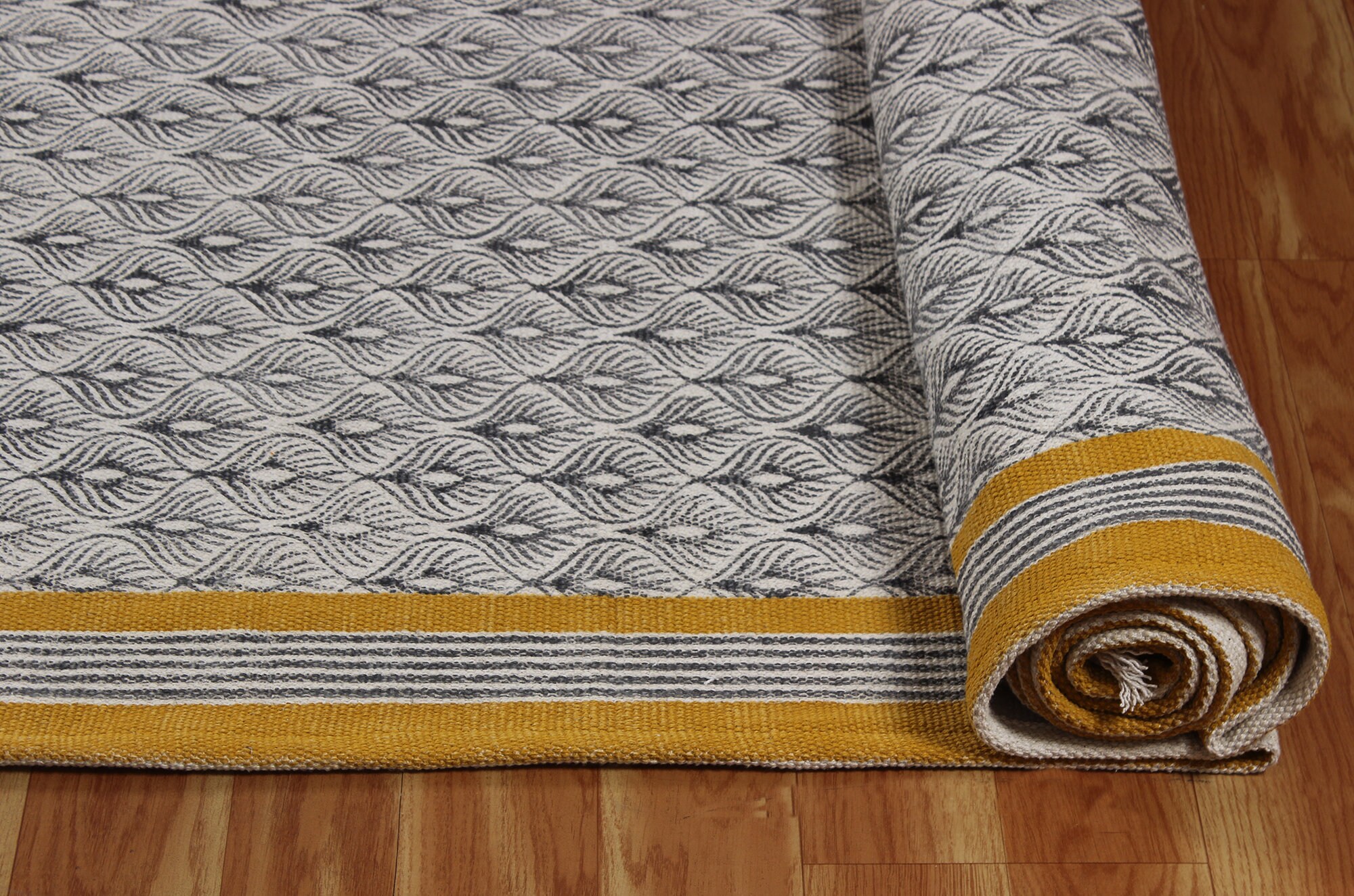 Stair Runner Rug Hand Block Printed Rug Custom Size Rug Yellow Mustard ...
