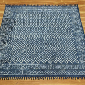 Indiase handgemaakte dabu afdrukken gebied tapijt keuken eetkamer vloerkleed Outdoor tuin yoga tapijt geometrische indigo 3x5 5x8 6x9 voeten
