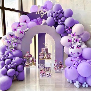 Purple Butterfly Balloon Garland Kit 130 Pack Pastel Purple - Etsy