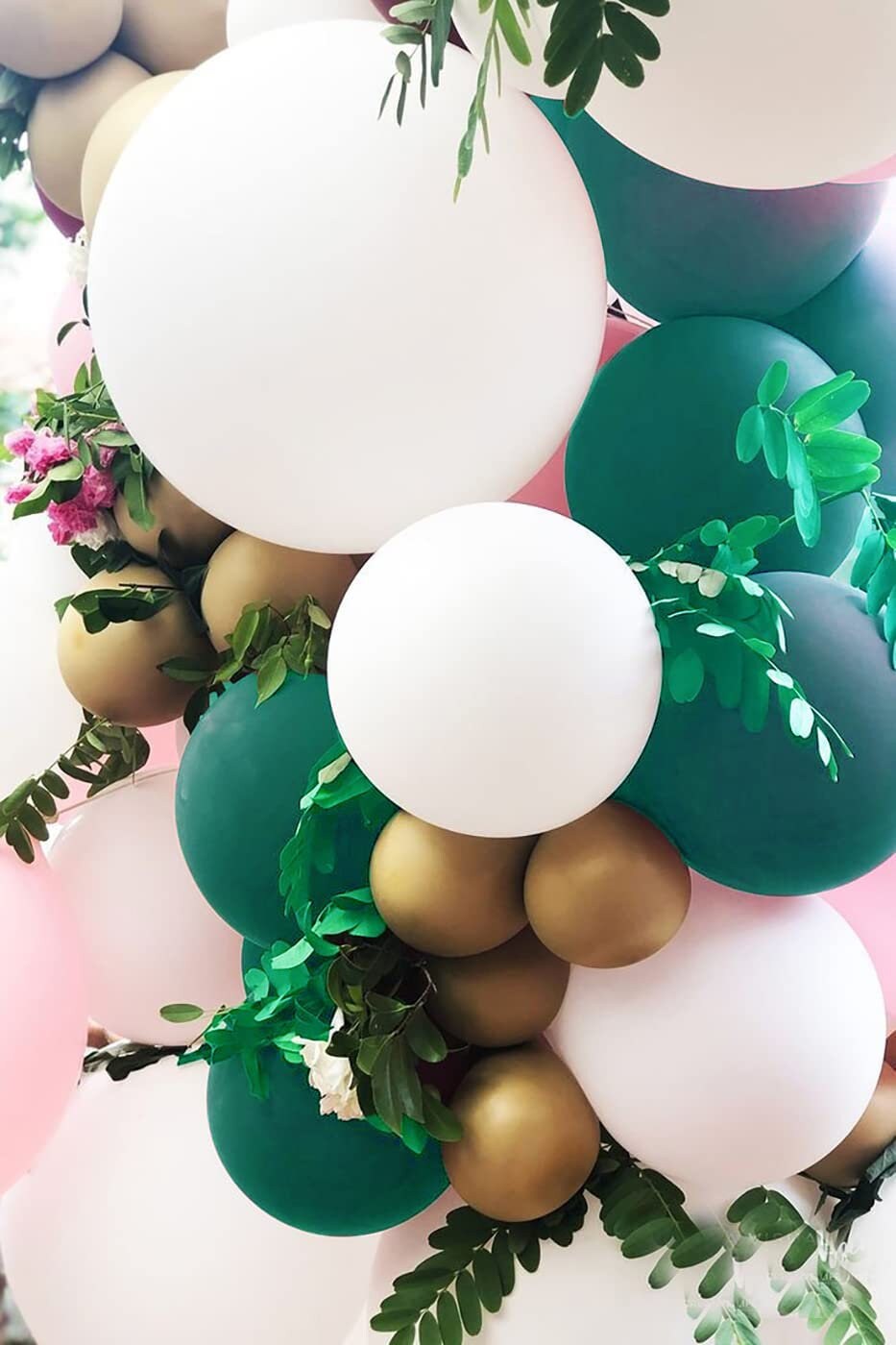 131 Pcs Teal Gold White Balloon Arch Kit Etsy