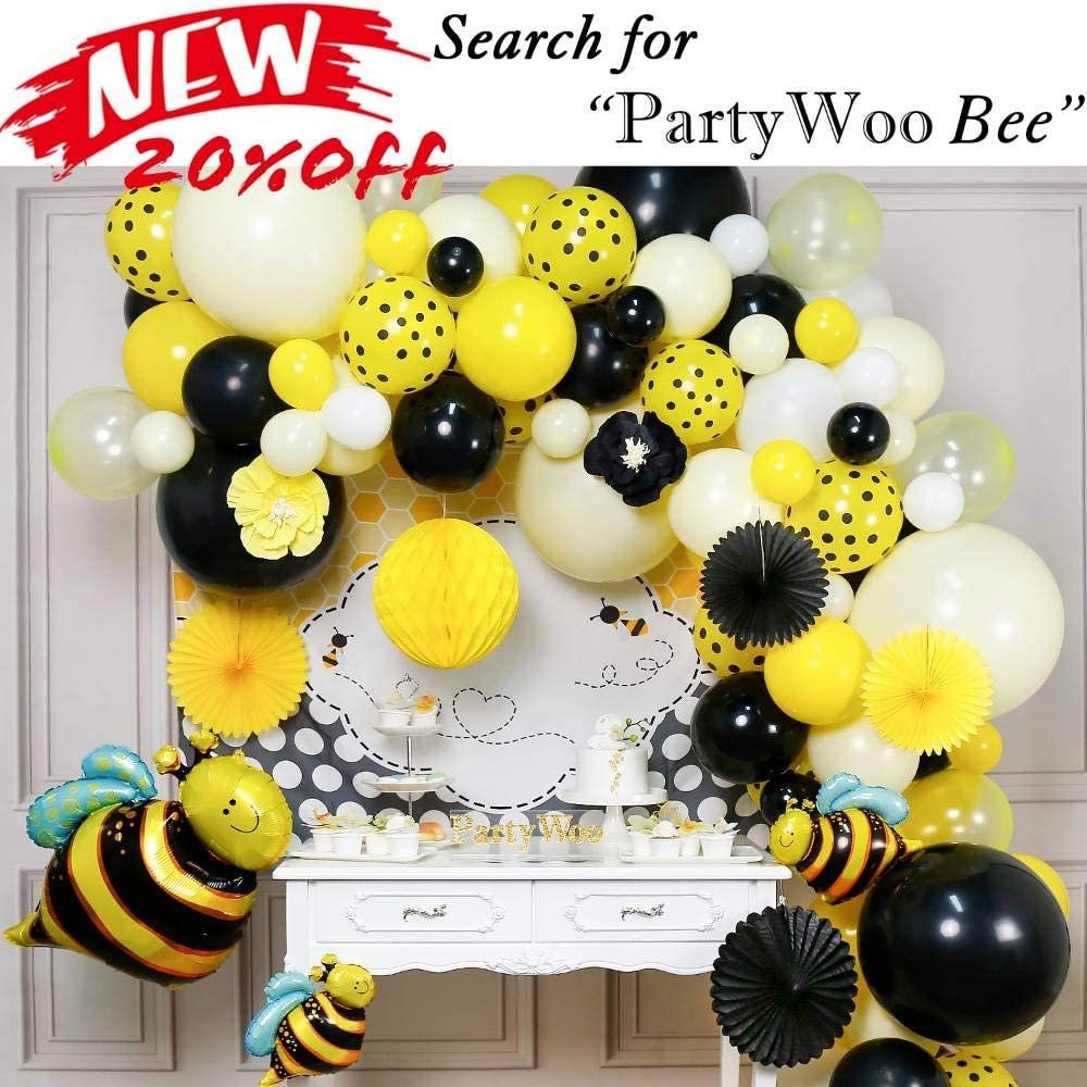 Bee Balloons 72 Pcs Yellow Balloons Yellow Polka Dot Balloons | Etsy