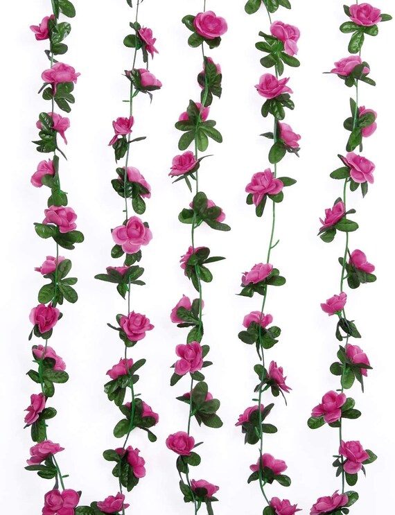 5 Pack 41 FT Fake Rose Vine Flowers Plants Artificial Flower Etsy